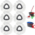 YUAKOU 4-Pack Mop Replacement Heads For Ocedar Mop Replace Head EasyWrin Spin Mop Heads Replacements, White Microfiber, Floor, Wall