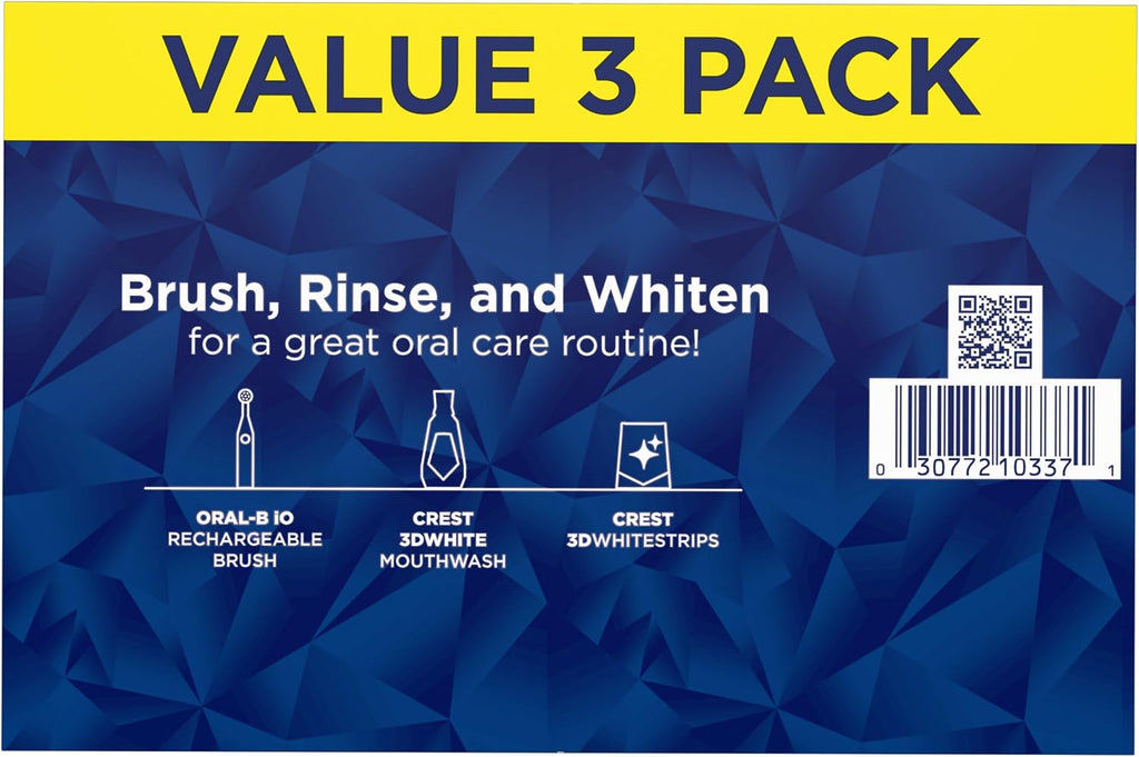 Crest 3D White Advanced Teeth Whitening Toothpaste, Crest 3D White Brilliance Toothpaste, Radiant Mint, 3.3 oz, Pack of 3 (Packaging May Vary)