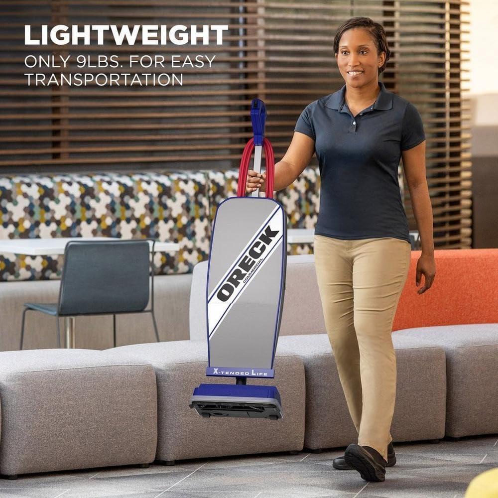 Oreck Commercial XL Vacuum Cleaner, Bagged Upright Vac, Lightweight