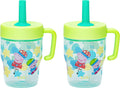 Zak Designs Barnyard Harvest Capri 9oz Leak-Proof Toddler Cups, 2-Pack