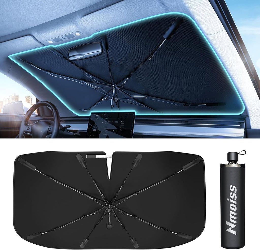 2026 Nmoiss Windshield Sun Shade Umbrella [Vinyl Coating Heat Shield]