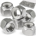 1/4-20 Lock Nut, 110Pcs Stainless Steel Nylock Insert Locking Nuts