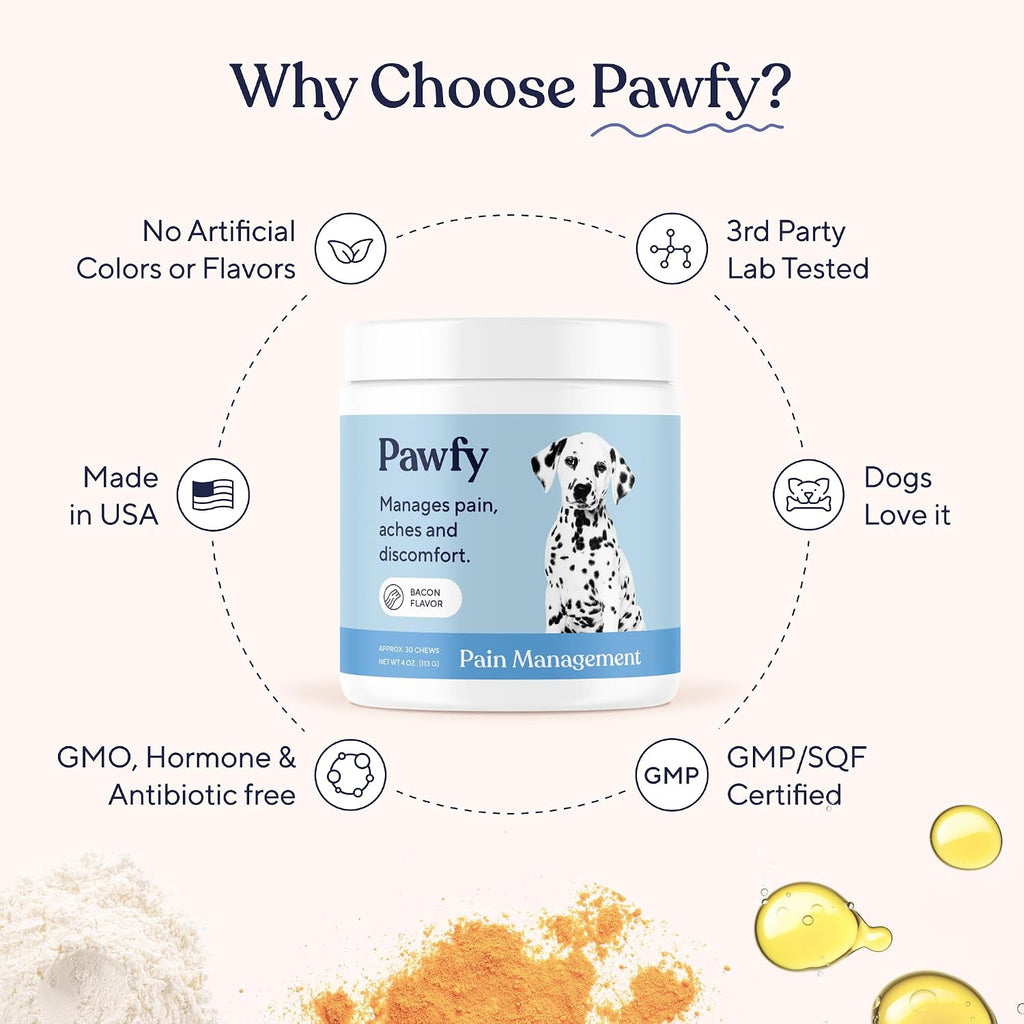 Pawfy Hip & Joint Supplement for Dogs - Omega 3 for All Breeds & Sizes