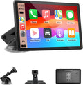 CarPlay Screen for Car, 9'' Wireless CarPlay & Android Auto - Smart Portable Touchscreen with Bluetooth/FM, Mirror Link, Voice Control, GPS Navigation, Hands-Free Calling, Plug & Play Car Play Screen