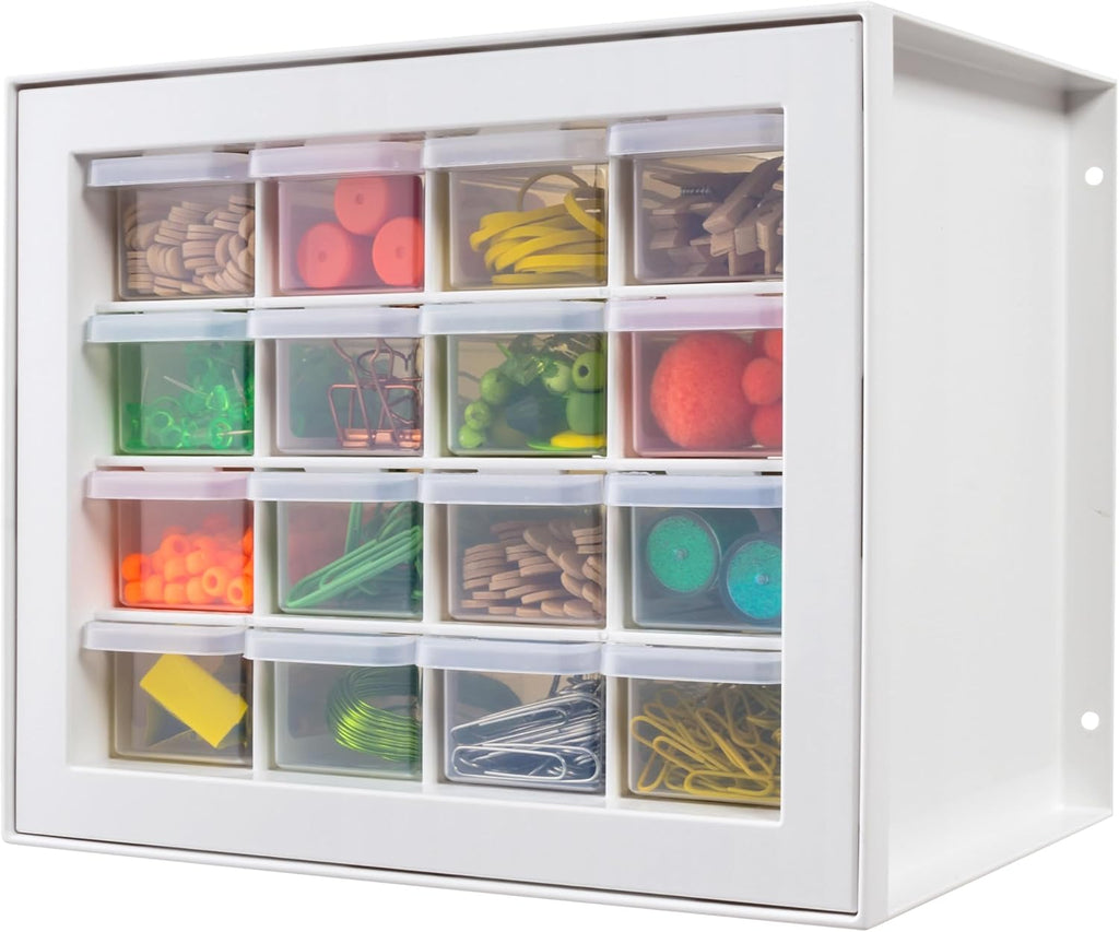 IRIS USA 24-Drawer Plastic Storage Cabinet, Teacher Toolbox, Garage, Black