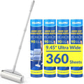 DELOMO 9.45” Large Lint Roller for Pet Hair, Long Handle for Floor & Carpet