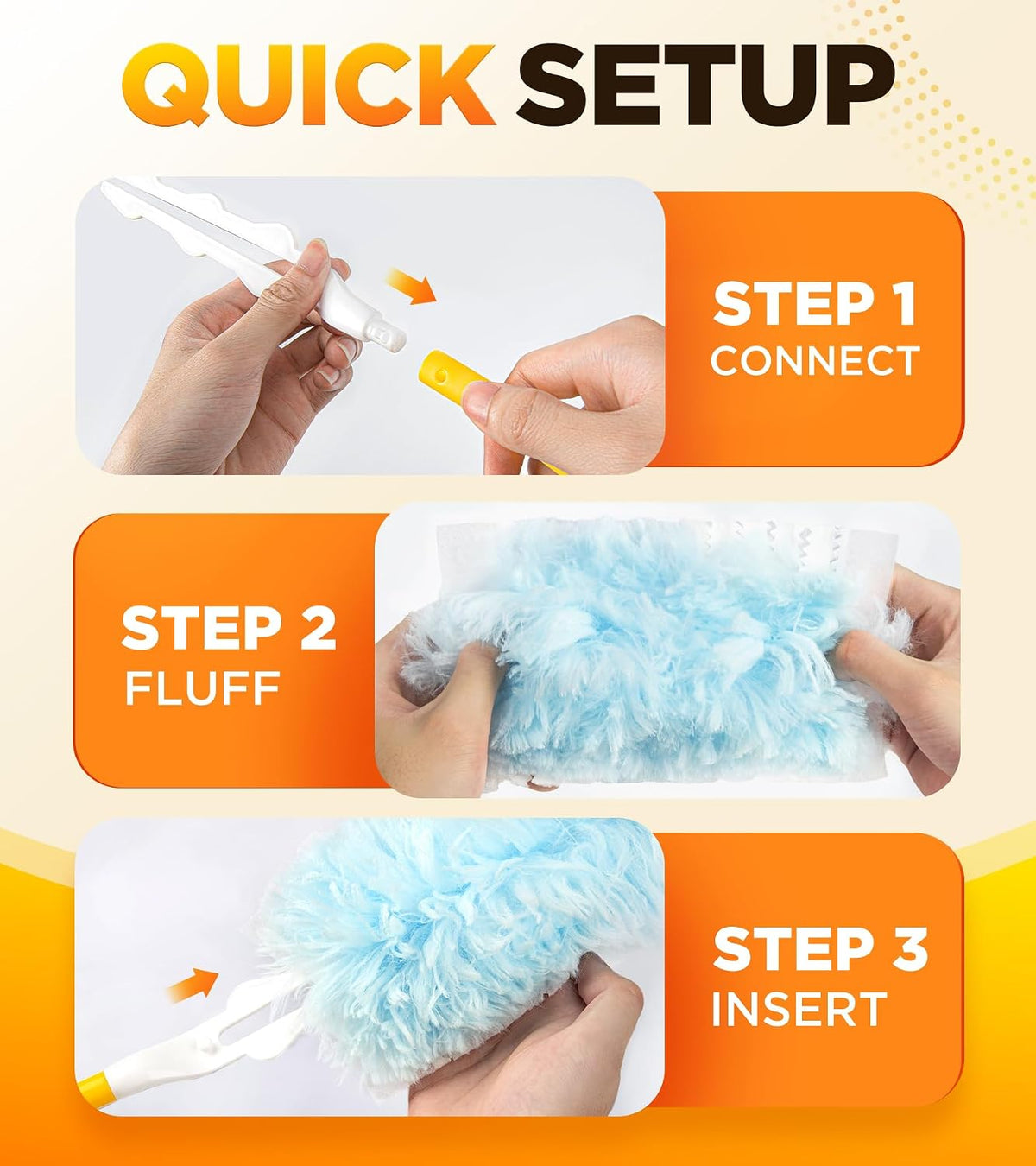 REKOPI 30 Count One-Sided Duster Refills Compatible with Swiffer Duster