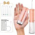 Bezvoi Mini Portable Water Flosser for Travel, 5 Modes Dental Floss, 6 Tips