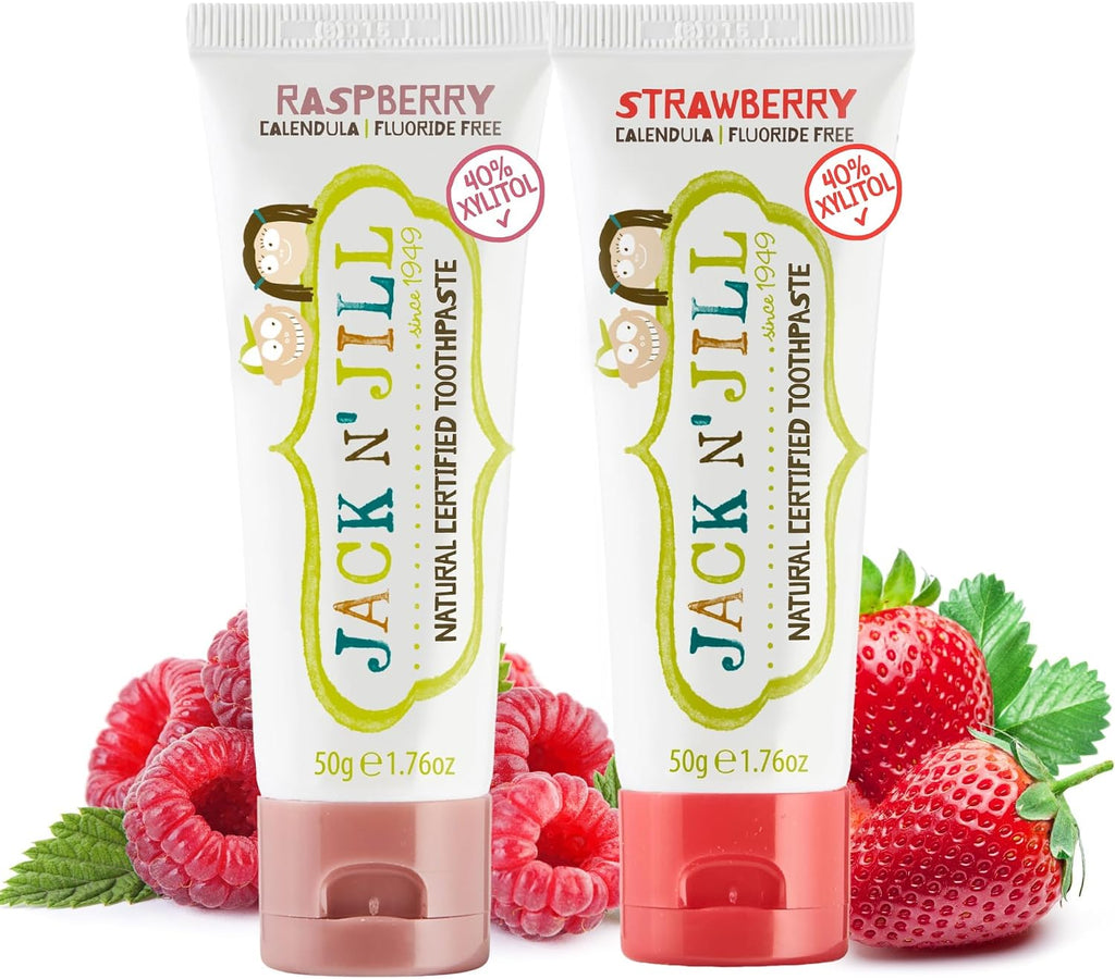 Jack N Jill Natural Toothpaste, Strawberry & Blueberry, 1.76 oz (Pack of 2)
