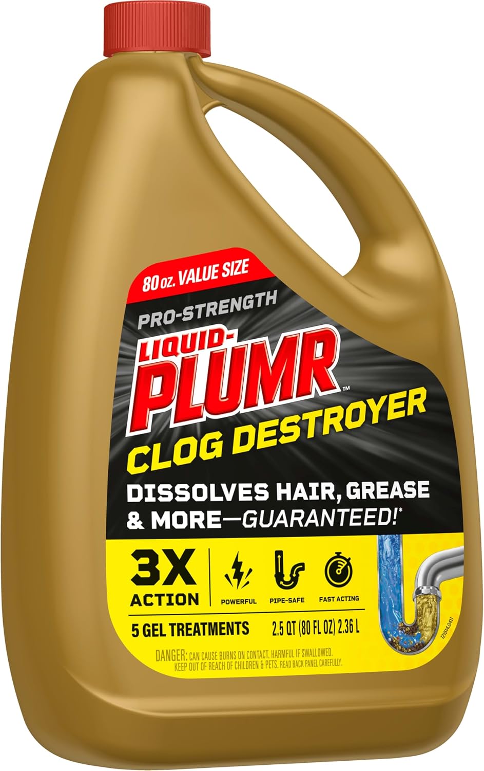 Liquid-Plumr Pro-Strength Clog Destroyer, 80 fl. Oz.
