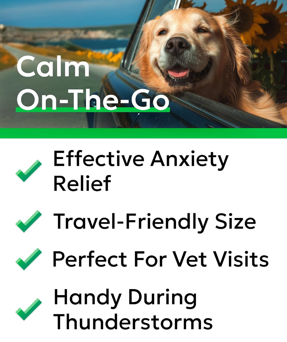 Hemp Dog Calming Chews - Stress&Anxiety Relief Treats, Travel&Separation