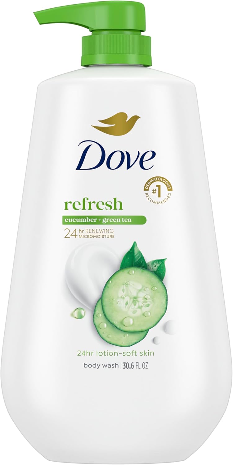Dove Body Wash Body Wash Refresh Cucumber & Green Tea 30.6 oz, Sulfate Free
