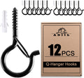 ADIIL Q Hanger Ceiling Screw Hooks for Hanging Outdoor String Light, Plants