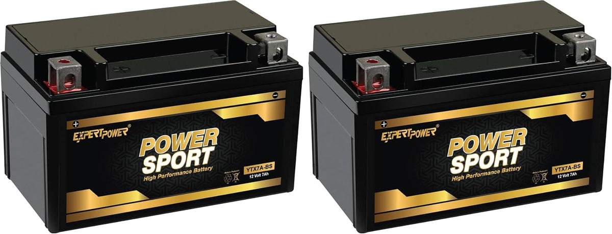 ExpertPower YTX7A-BS 12V 7Ah AGM Motorcycle Battery 180 CCA OEM Fit