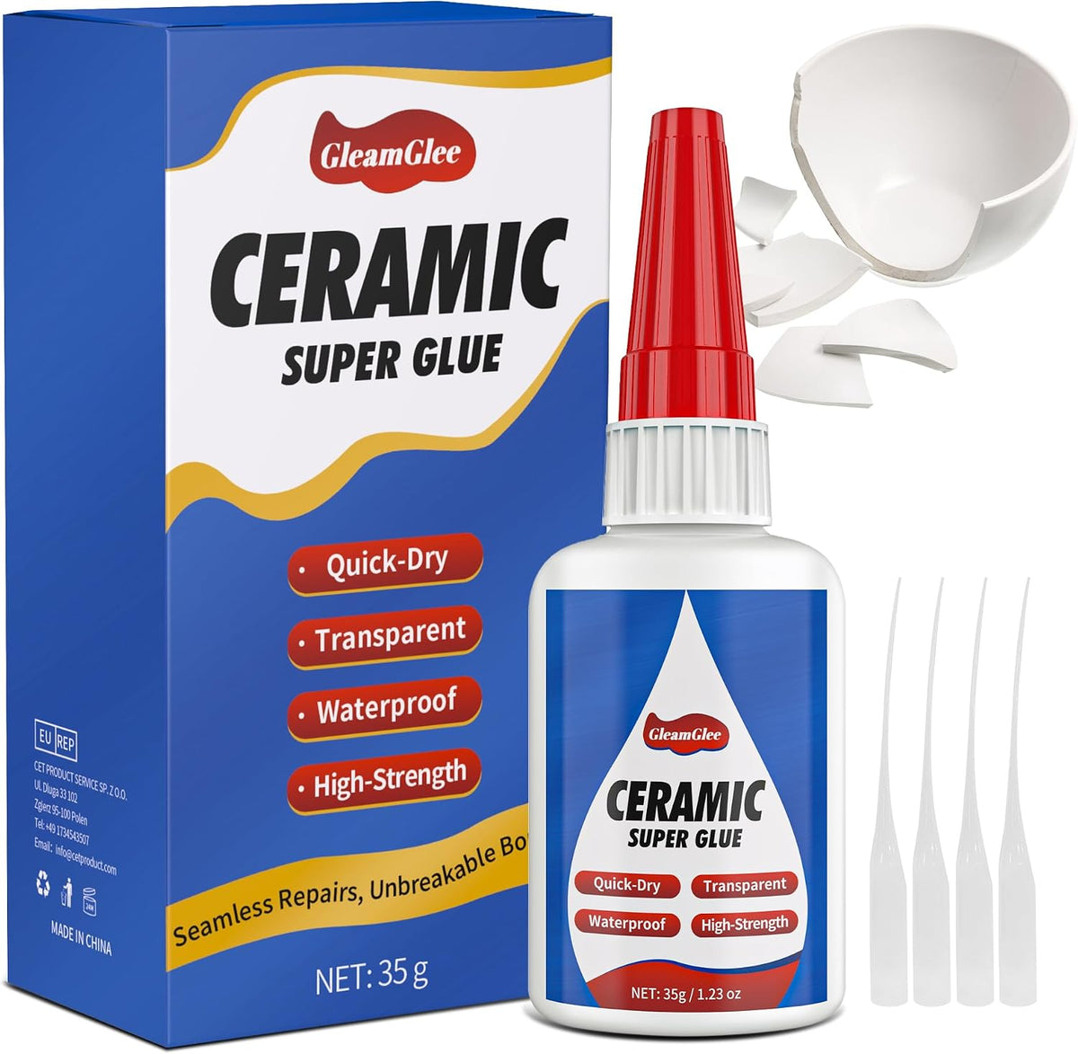 Leather Glue 1.23 oz, Ultra Strong Waterproof Flexible Clear Adhesive