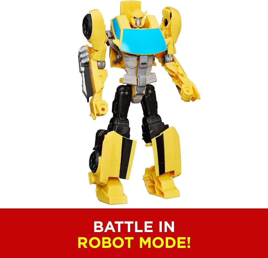 Transformers Toys Heroic Bumblebee Action Figure - Timeless Large-Scale Figure, Changes into Yellow Toy Car, 11" (Amazon Exclusive)