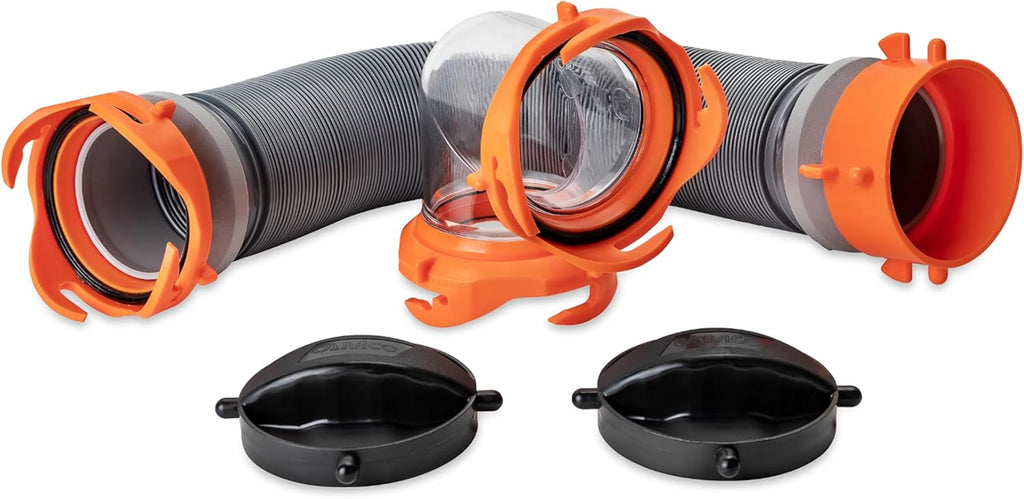 Camco Heavy-Duty RV Tote Tank Sewer Hose Kit - Made in the USA