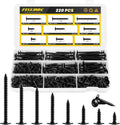 Truss Head Wood Screws 220Pcs Assortment Kit, FIXLINK #8 Assorted Screws