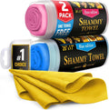 Premium Shammy Cloth for Car Drying – 2pk+1 Free – 26"x17" – Soft Chamois