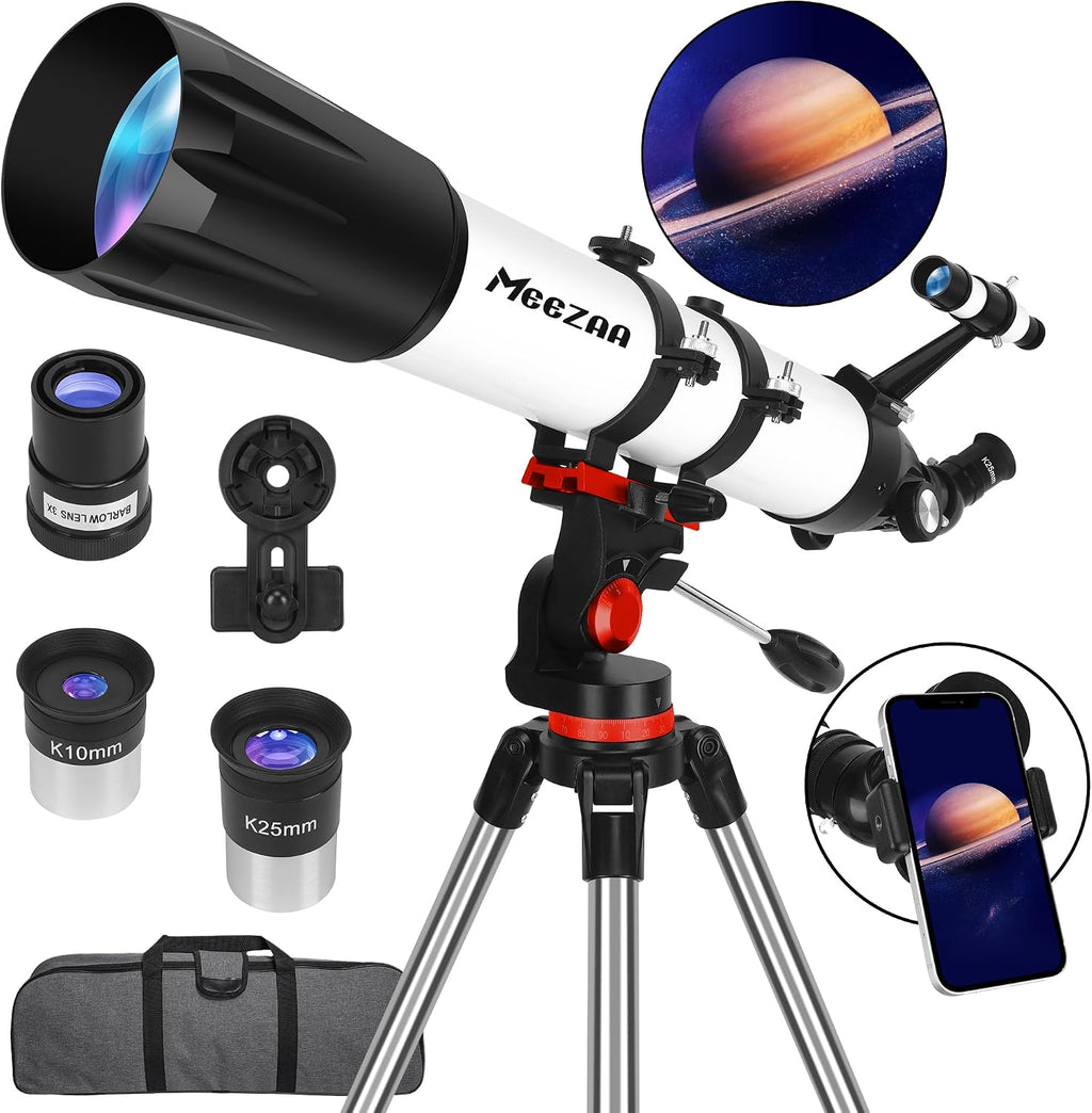 MEEZAA Telescope for Adults High Powered, 90mm Aperture 800mm Refractor