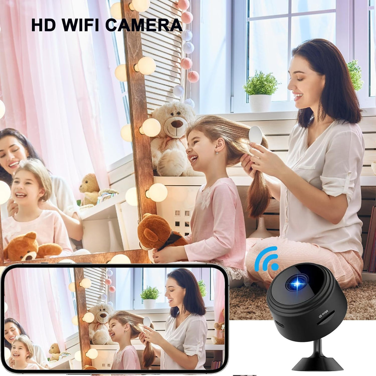 ZMDCAM Mini WiFi Camera 1080P Security Camera for Home Use