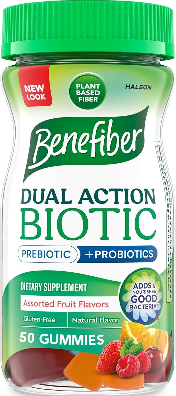 Benefiber Prebiotic Fiber Supplement Gummies, Assorted Fruit Flavor, 81 Ct