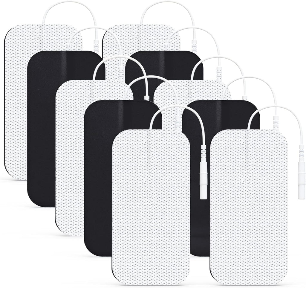AUVON TENS Unit Electrode Pads 2"x4" 10 Pcs, Latex-Free, Reusable