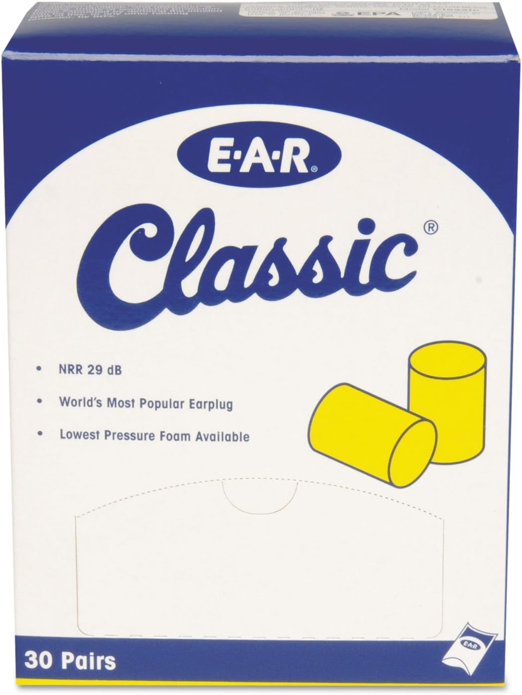 3M Ear Plugs, E-A-R Classic 310-1060, Uncorded, Disposable, Foam, NRR 29
