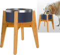 Dog Bowl Stand for Large Dogs - Adjustable, Bamboo