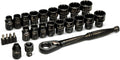 GEARWRENCH 25 Piece 3/8" Drive Pass-Thru Ratchet and Socket Set | GWX6PT25