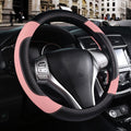 Leather Car Steering Wheel Cover, Universal Fit for Most Cars, Grey