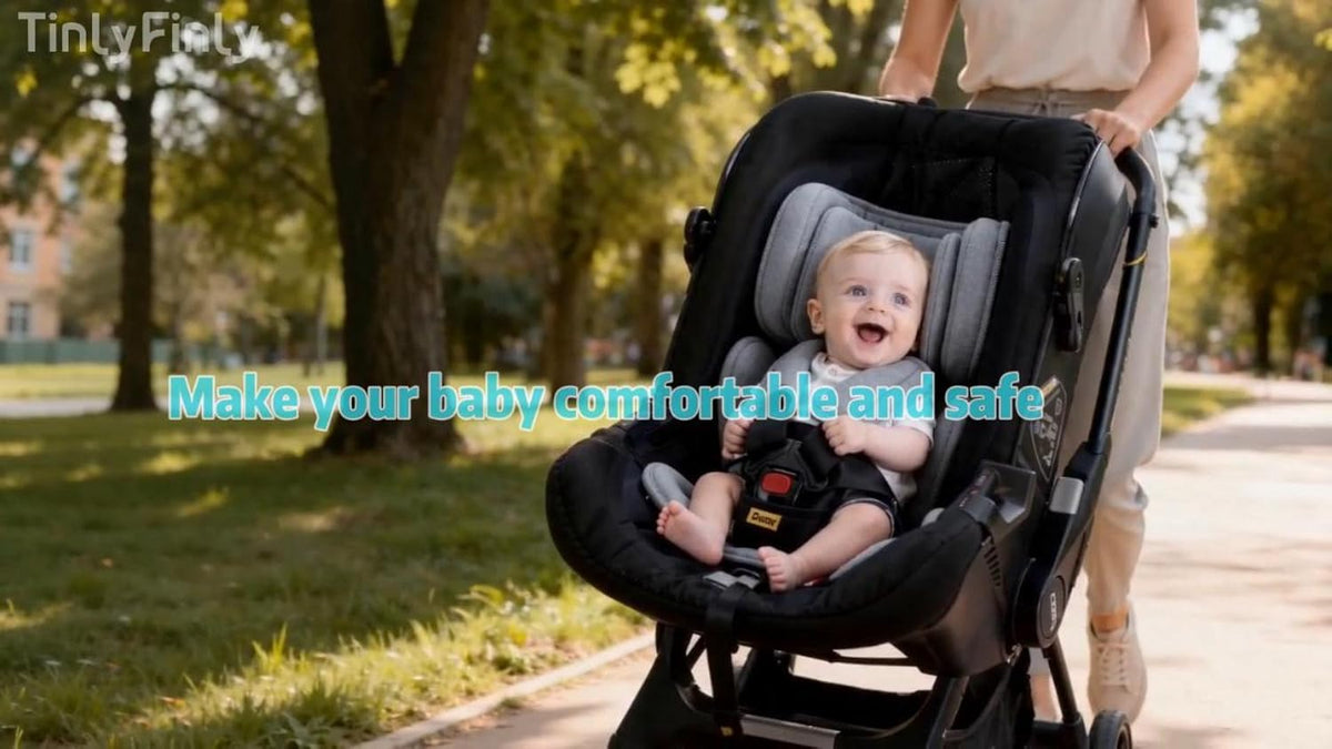 TinlyFinly Infant Car seat Insert, for Preemie Newborn Infant, Black