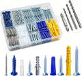 Wensilon (270 pcs) Assortment Plastic Drywall Wall Anchors Kit Screws