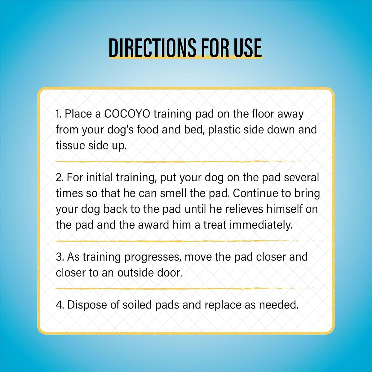COCOYO Best Value Training Pads, 22" x 22", 100 Count, White & Blue Puppy Pads