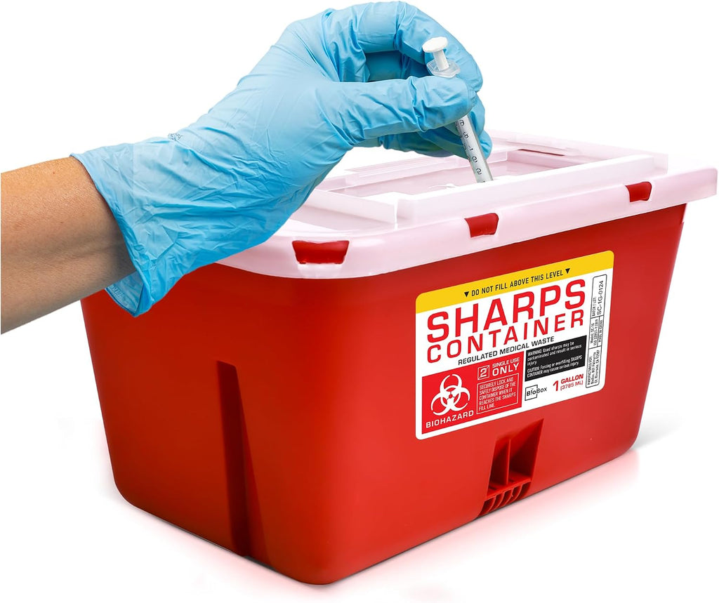 Sharps Container - Large Sharps Containers for Home Use, Needle Disposal