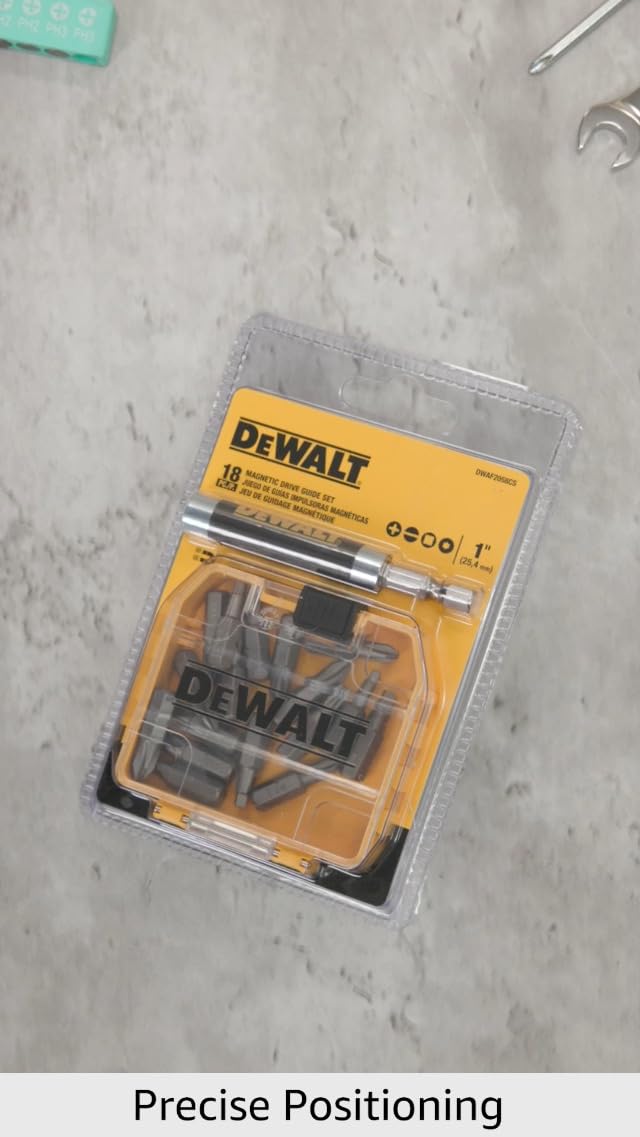 DEWALT 18 pc. Compact Magnetic Drive Guide Set, Yellow (DWAF2058CS)