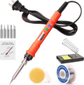 LDK Soldering Iron Kit Electric 60W 110V Adjustable Temperature Soldering Gun Welding Tools, 5pcs Replacement Tips and Solder Wire (Basic)