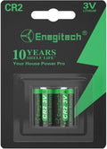 Enegitech CR2 Batteries, 3V CR 2 Lithium Battery for Nest Temperature Sensor, Golf Rangefinder, Smart Switch Button Pusher, Instax Square SQ1/SQ6/SQ40 Non-Rechargeable (CR2 2 Pack)