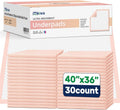 MKISS Extra Large Bed Pads 40" x 36" Disposable Adult 30 Count