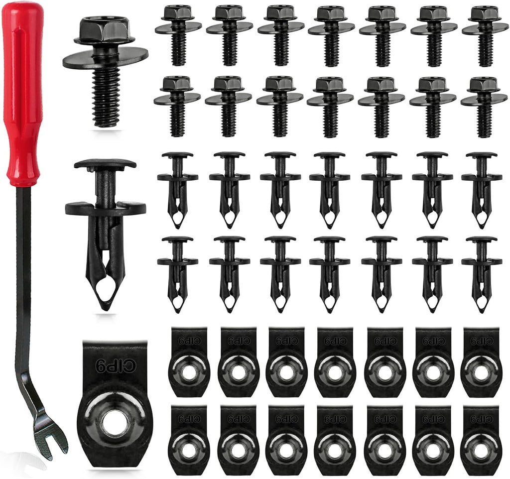 Xislet 45PCS Universal Engine Under Cover Splash Shield Guard Body Bolts