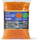 Sukh Orange Silica Gel Desiccant Beads - 430g Reusable Moisture Absorbers