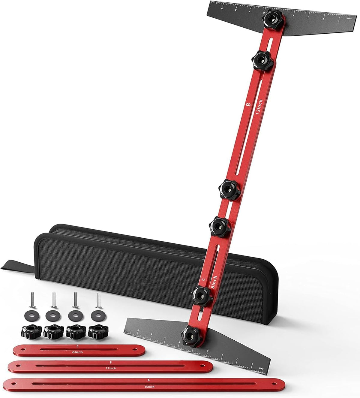 TANYO Stair Tread Template Tool, 8" to 60"Jig, Adjustable for Measuring