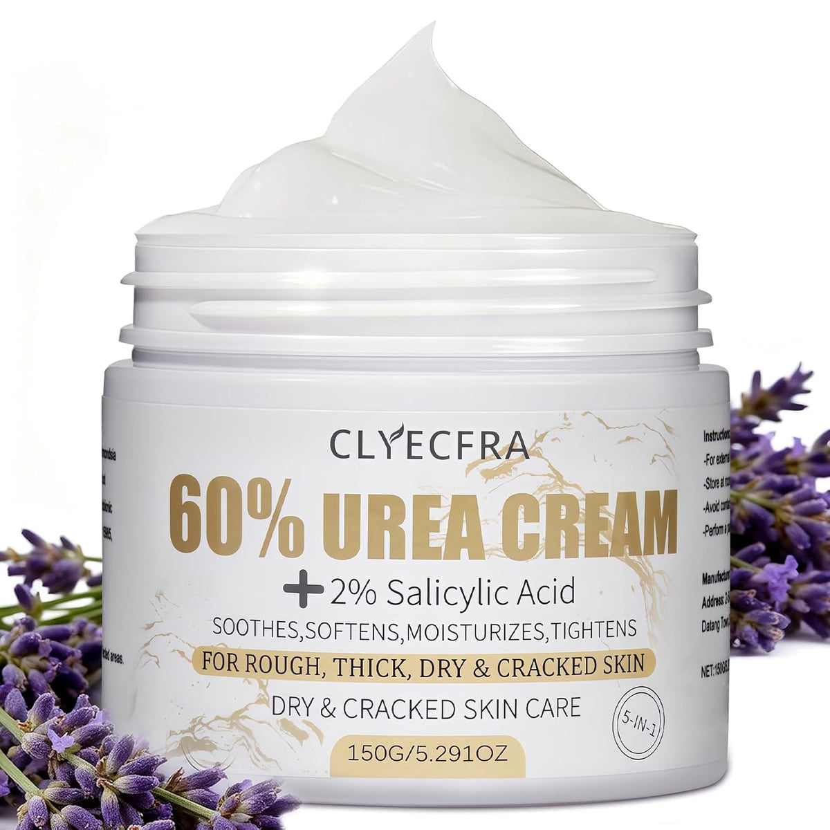 5-in-1 60% Urea Cream for Feet & 2% Salicylic Acid for Deep Hydration-150g