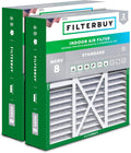 Filterbuy 20x25x5 Air Filter MERV 8 Dust & Allergy Defense (2-Pack)