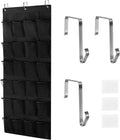 24 Large Pockets Upgraded Over the Door Shoe Organizer, Enhanced Hanging Solution Holder Closets, Shoe Cabinets for Everyone