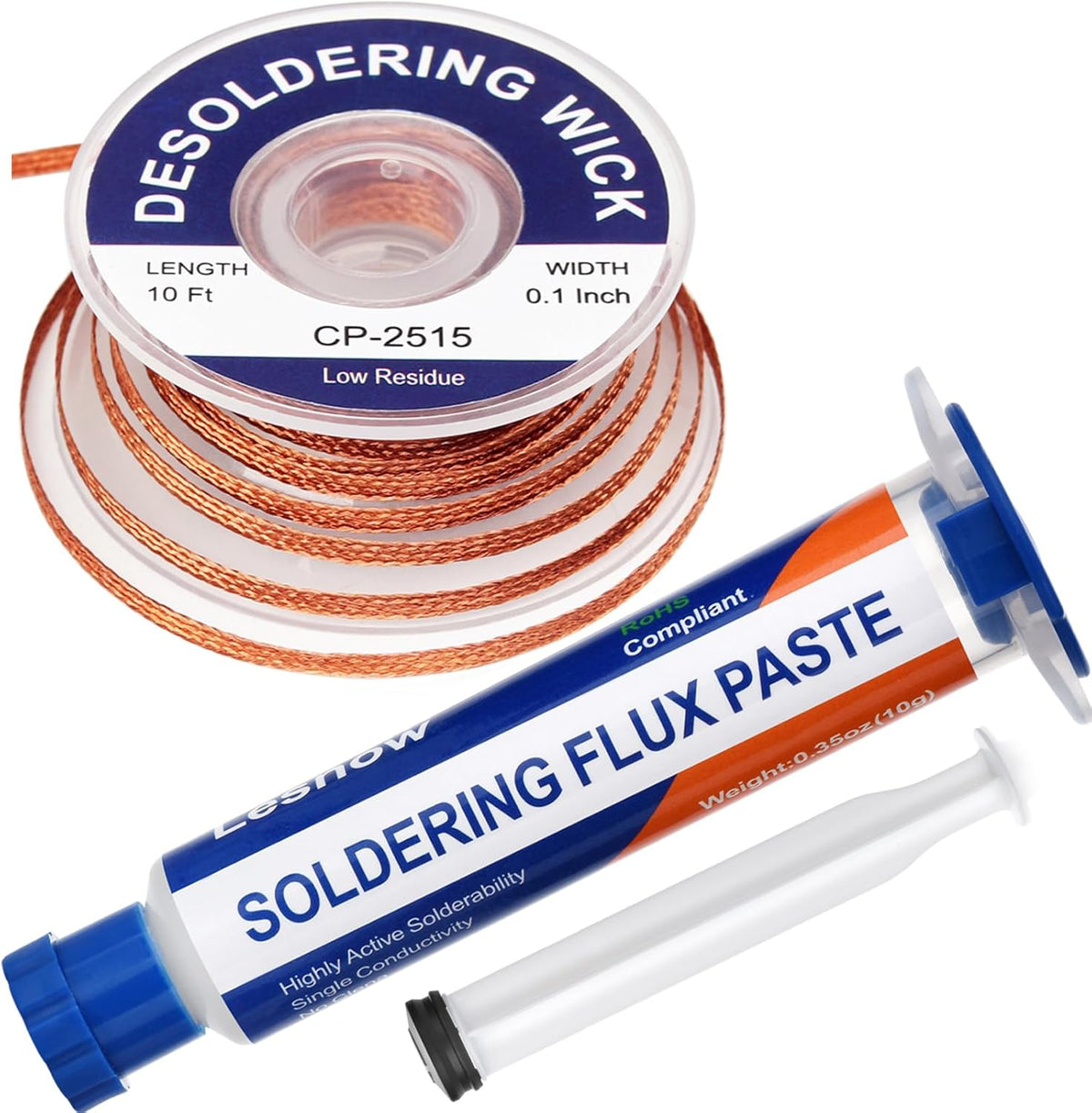 solder wick braid 10ft Length Desoldering Wick Braid Remover Tool Solder Sucker 1 piece No-Clean soldering Wick Wire Roll and Disassemble Electrical Components