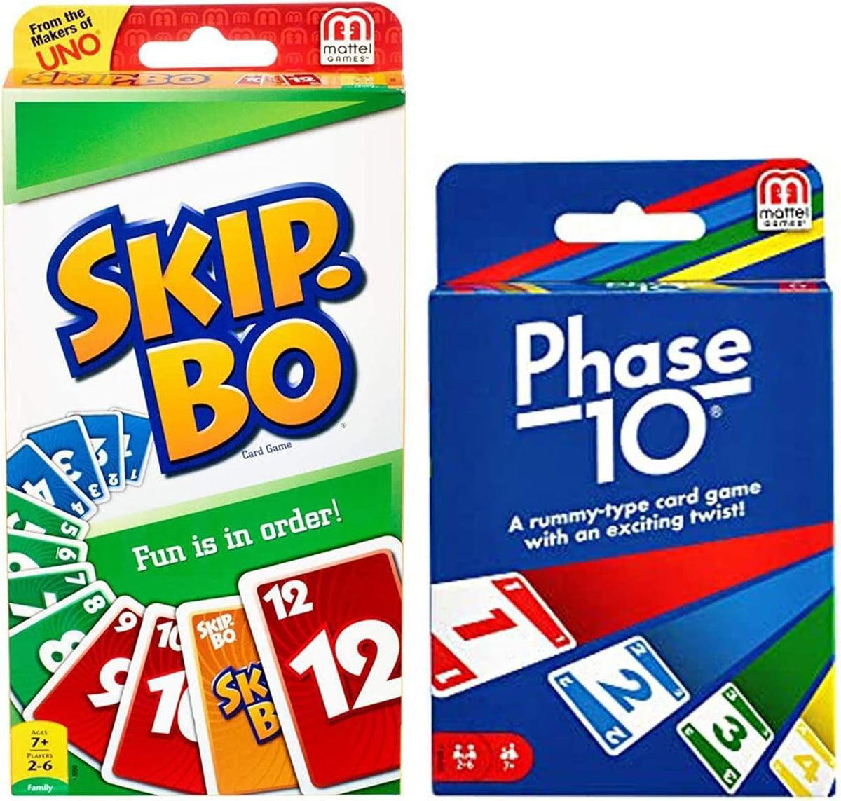 Mattel Phase 10 Card Game with Skip-Bo Card Game