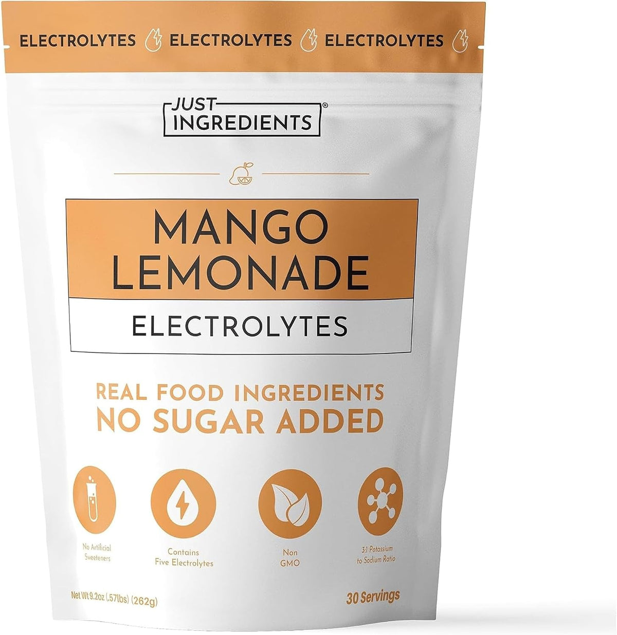 JUST Ingredients Blue Hawaiian Electrolyte Mix - No Sugar - 30 Servings