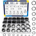 ZQZ 840Pcs C Clips and E Clips Assortment Kit, External Retaining Rings Set
