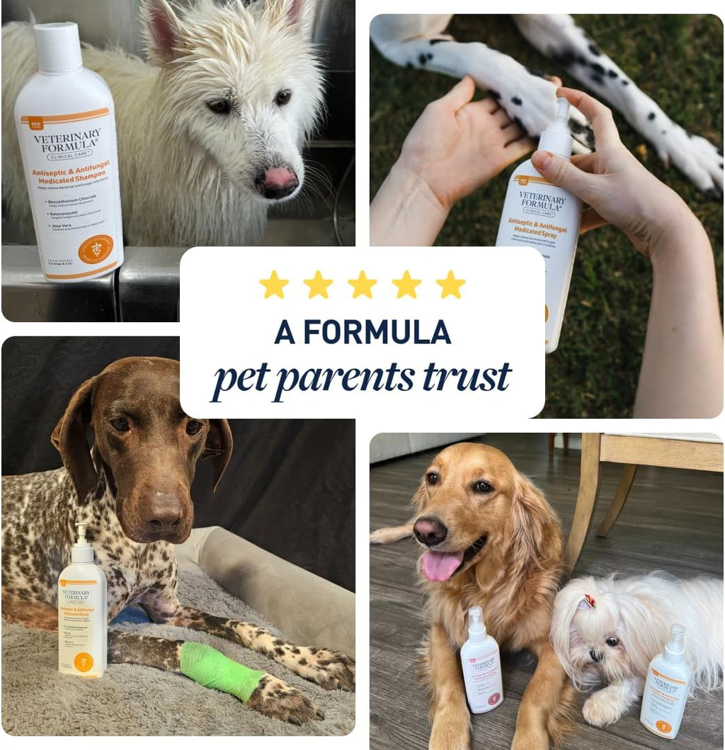 Veterinary Formula Clinical Care Antiseptic & Antifungal Spray, 8 fl oz | Helps Soothe Red, Scaly & Greasy Skin
